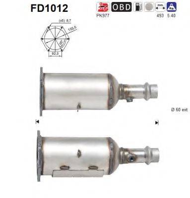 AS FD1012 Саджовий/частковий фільтр, система вихлопу ОГ