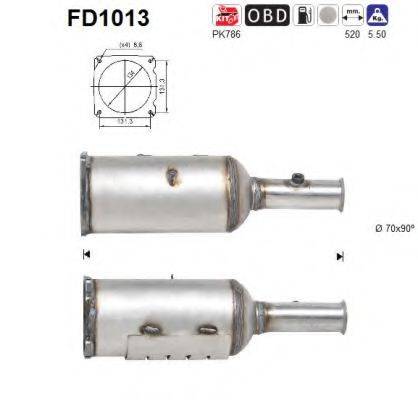 AS FD1013 Саджовий/частковий фільтр, система вихлопу ОГ