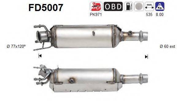 AS FD5007 Саджовий/частковий фільтр, система вихлопу ОГ