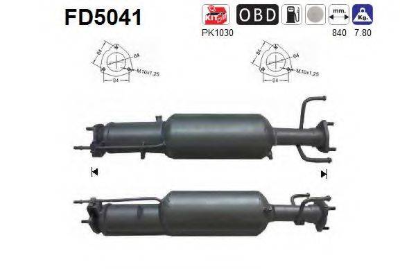 AS FD5041 Саджовий/частковий фільтр, система вихлопу ОГ