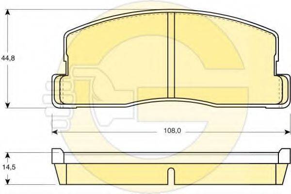 GIRLING 6102869 Комплект гальмівних колодок, дискове гальмо