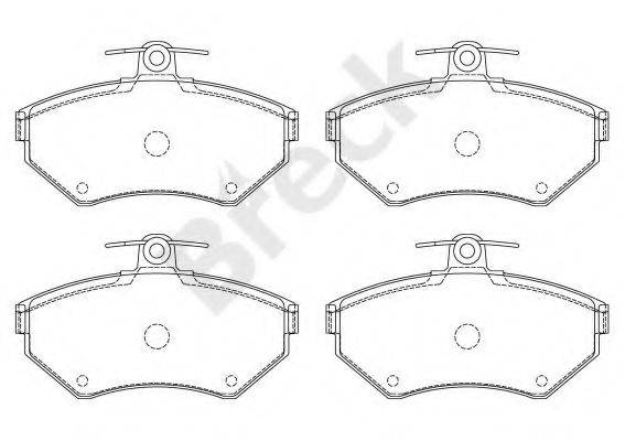 BRECK 219450070100 Комплект гальмівних колодок, дискове гальмо