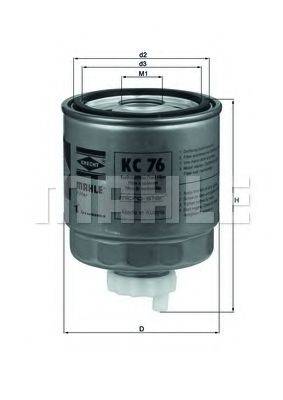 MAHLE ORIGINAL KC76 Паливний фільтр