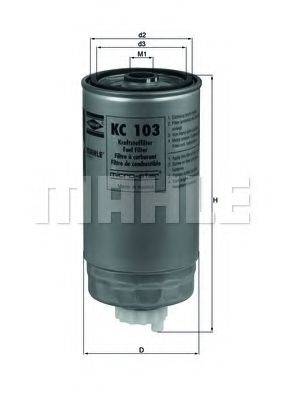 MAHLE ORIGINAL KC103 Паливний фільтр