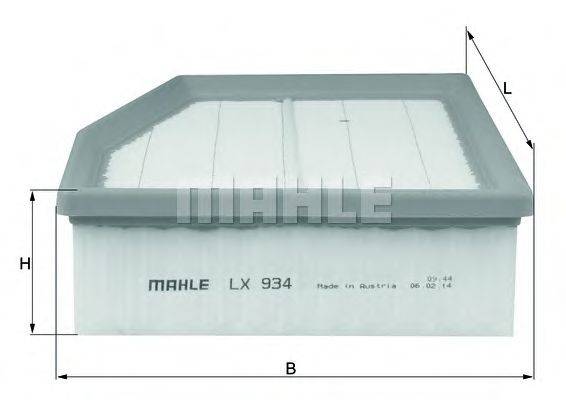 MAHLE ORIGINAL LX934 Повітряний фільтр