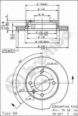 BRECO BS7881 гальмівний диск