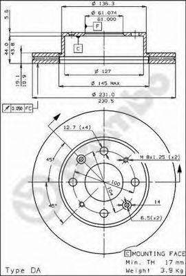 BRECO BS7895 гальмівний диск