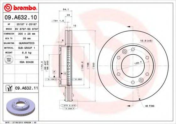 BRECO BS8797 гальмівний диск