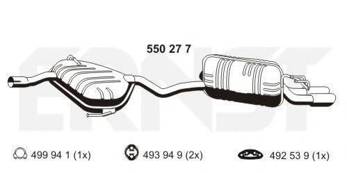 ERNST 550277 Глушник вихлопних газів кінцевий