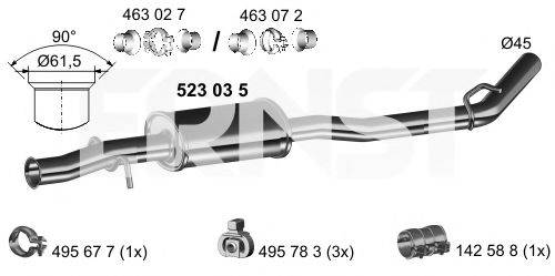 RENAULT 82 00 064 171 Середній глушник вихлопних газів