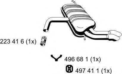 ERNST 202268 Глушник вихлопних газів кінцевий