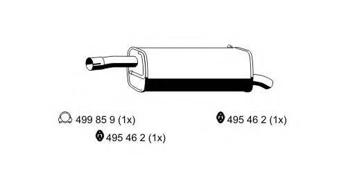 ERNST 310185 Глушник вихлопних газів кінцевий