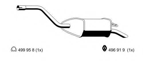 ERNST 344159 Глушник вихлопних газів кінцевий
