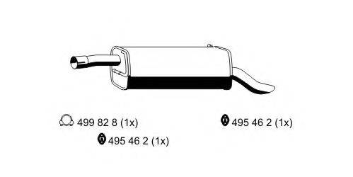 ERNST 313247 Глушник вихлопних газів кінцевий