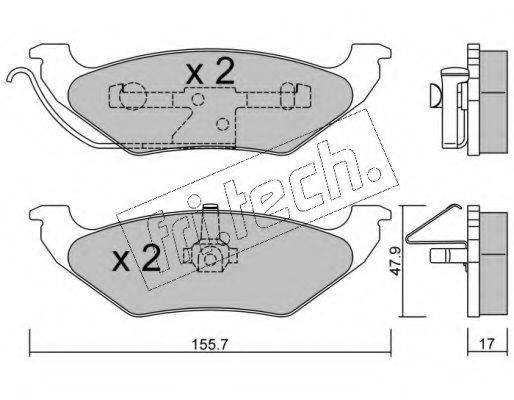 FRI.TECH. 23626 Комплект гальмівних колодок, дискове гальмо