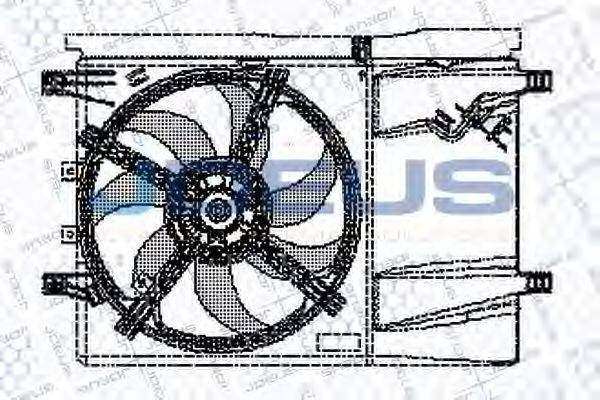JDEUS EV11M670 Вентилятор, охолодження двигуна