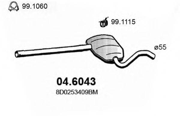 ASSO 046043 Середній глушник вихлопних газів