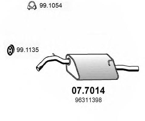 CHEVROLET 96283279 Глушник вихлопних газів кінцевий