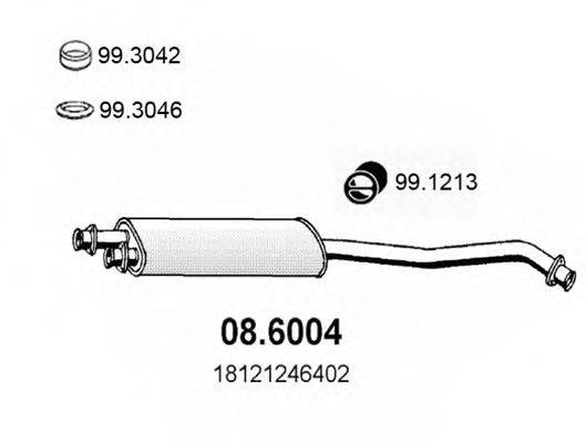 ASSO 086004 Середній глушник вихлопних газів