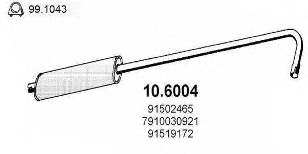 ASSO 106004 Середній глушник вихлопних газів