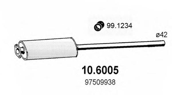 ASSO 106005 Середній глушник вихлопних газів