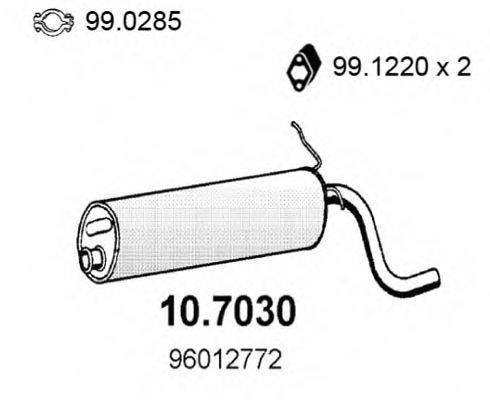 ASSO 107030 Глушник вихлопних газів кінцевий