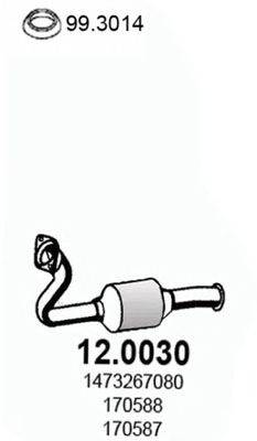 FIAT 170588 Каталізатор
