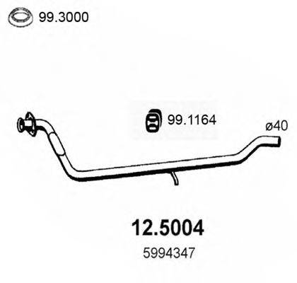 ASSO 125004 Труба вихлопного газу