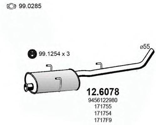 FIAT 1717K8 Середній глушник вихлопних газів