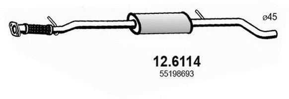 ASSO 126114 Середній глушник вихлопних газів