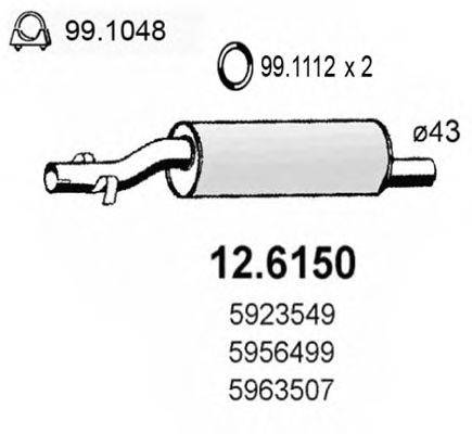 FIAT ZF07654355 Середній глушник вихлопних газів