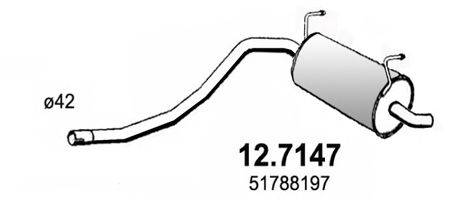 ASSO 127147 Глушник вихлопних газів кінцевий