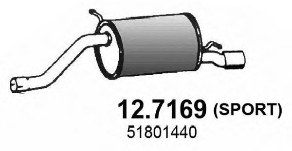 ASSO 127169 Глушник вихлопних газів кінцевий