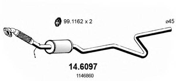 MAZDA 1356024 Середній глушник вихлопних газів