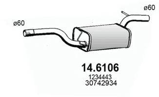 FORD 1234443 Середній глушник вихлопних газів