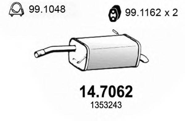 FORD C60140100A Глушник вихлопних газів кінцевий