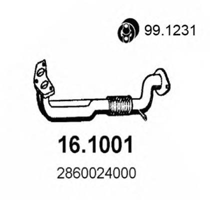 ASSO 161001 Труба вихлопного газу