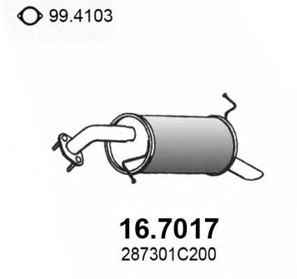 ASSO 167017 Глушник вихлопних газів кінцевий