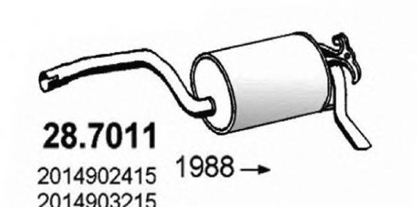 ASSO 287011 Глушник вихлопних газів кінцевий