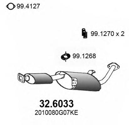 ASSO 326033 Середній глушник вихлопних газів