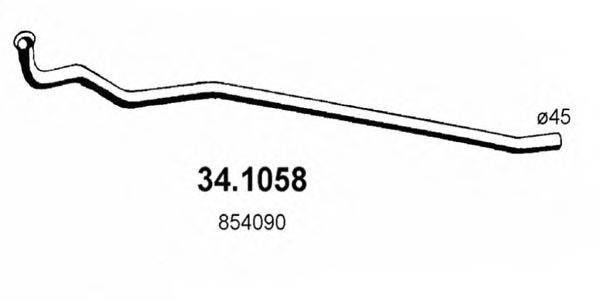 ASSO 341058 Труба вихлопного газу
