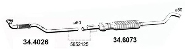 ASSO 344026 Труба вихлопного газу