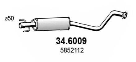 ASSO 346009 Середній глушник вихлопних газів