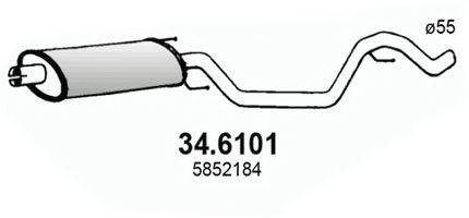 FIAT 517759666 Середній глушник вихлопних газів