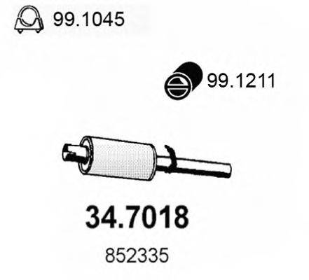 OPEL 90017170 Глушник вихлопних газів кінцевий