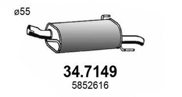 ASSO 347149 Глушник вихлопних газів кінцевий