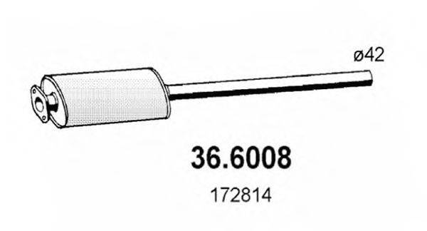 ASSO 366008 Середній глушник вихлопних газів