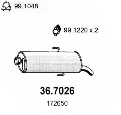 ASSO 367026 Глушник вихлопних газів кінцевий