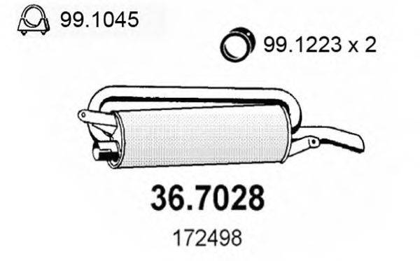 ASSO 367028 Глушник вихлопних газів кінцевий