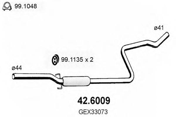 ASSO 426009 Середній глушник вихлопних газів